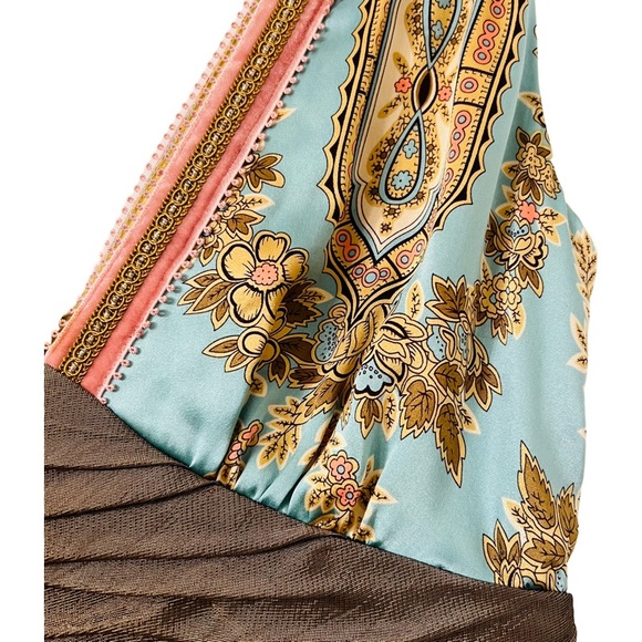 ANTHROPOLOGIE Phoebe Silk Brocade Midi Dress  Size 2 - Picture 4 of 9